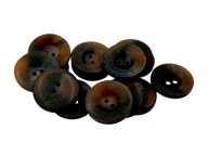 Gomb 23mm kétlyukú 10db barna