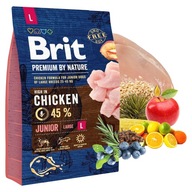 BRIT BY NATURE PREMIUM JUNIOR karma sucha szczeniąt dużych ras L 3kg