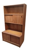 Regał z szafką teak duński design 1970 loft art deco biblioteczka