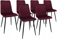 Zestaw 6 krzeseł DankorDesign AXA bakłażanowy