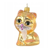 SACO arany cica karácsonyfadísz