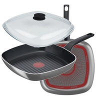 PATELNIA GRILLOWA TEFAL Easy Plus 26x26cm GAZOWA POKRYWKA