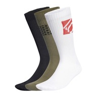 Ponožky adidas FIVE TEN Cushioned Crew Sock 3 páry olive strata/white S