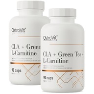 OstroVit CLA + Zelený čaj + L-karnitín 90 kaps - Spaľovač tukov
