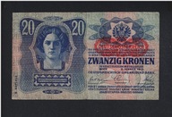 BANKOVKA AUSTRIA, Rakúsko – Maďarsko – 20 korún – rok 1913