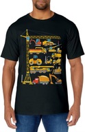 Types of Construction Excavator Bulldozer Truck Crane T-Shirt