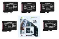 5X Pamäťová karta KINGSTON MicroSDXC 64GB 100MBs A1