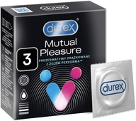 DUREX kondómy MUTUAL PLEASURE Oneskorujúca ejakulácia a Stimulačné 3 ks.