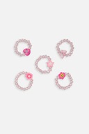 Zestaw pierścionków na gumce różowe dla dzieci 5-pak Coccodrillo WC4