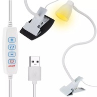 Školská lampička na LED stôl USB Klip so stojanom