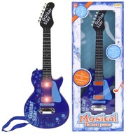 Gitara Elektryczna dla Dzieci Rockowa Metalowe Struny Niebieska Dźwięki