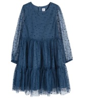 COOL CLUB Dievčenské šaty s dlhým rukávom, tylová dĺžka 104 cm