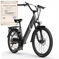 Elektrobicykel LANKELEISI ES500 PRO 500W 14.5AH 32KM/H koleso 24 " šedá