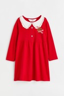 H&M nowa Dżersejowa sukienka z bawełny r.110/116