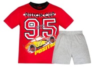 CARS DISNEY PIŻAMA DLA CHŁOPCA SPODENKI TSHIRT 128