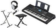 Keyboard Yamaha PSR-E473. ZESTAW SŁUCHAWKI | ŁAWA | STATYW