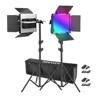 Zestaw studyjny Neewer 660 PRO RGB LED, dwie lampy 50W 3200-5600K + statywy