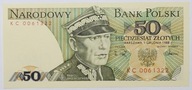 Banknot 50 zł 1988 rok - Seria KC