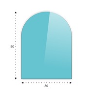 PODSTAWA SZKLANA POD PIEC KOMINEK SZKŁO 80x80