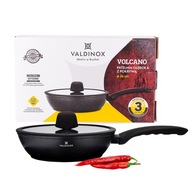 Patelnia tradycyjna głęboka wok nieprzywierająca Valdinox Volcano 26 cm