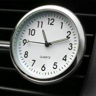 Zegarek Samochodowy Auto Zegar Dekoracjny Biały + Klips Montażowy na Kratkę