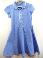 Sukienka szkolna niebieska krótka w kratę kratka TU 152