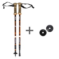 KIJE TREKKINGOWE 65-135 cm Z WYMIENNYMI KOŃCÓWKAMI NILS TK696 CHÓD MARSZ