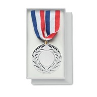 Srebrny Medal | Średnica 5 cm | Wykonany z Żelaza | Poliestrowy Pasek