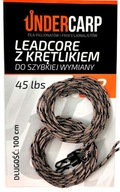 UnderCarp Leadcore z krętlikiem do szybkiej wymiany 100cm Brązowy 2szt.