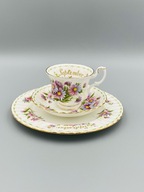 Royal Albert September Michaelmas Daisy Anglia. Trio kolekcjonerskie.