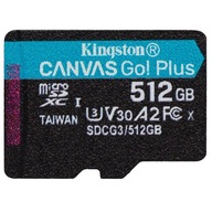 Kingston Canvas Go! Plus MicroSDXC 512GB UHS-I U3 (170R/90W) (SDCG3/512GBSP