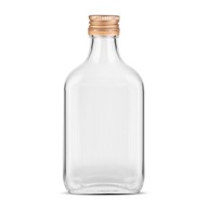 Sklenená fľaša 200 ml so skrutkovacím uzáverom - na vodku, tinktúru, džús, darček