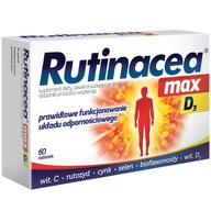 Rutinacea Max D3, 60tabl., rutozyd+cynk+selen+wit.