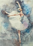 Baletka, akvarel Alexander Franko