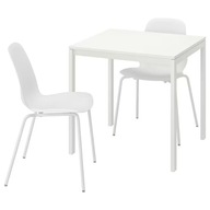 IKEA MELLTORP/LIDAS Stôl a 2 stoličky biela 75x75cm