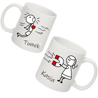 ŠÁLKY PRE DVOCH, PÁR, VÝROČIE DARČEK 2 KUSY 330 ml - PERSONALIZÁCIA