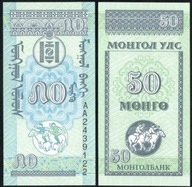 $ Mongolia 50 MONGO P-51 1993 UNC