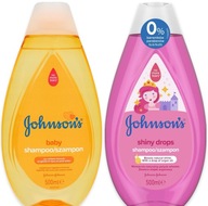 Johnson's Baby Gold + Johnson's Shiny Drops Szampony do włosów 2 x 500 ml