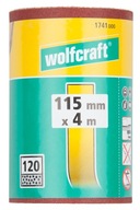 Papier szlifierski w rolce 115mm x 4m Wolfcraft gr. 120 na rzep