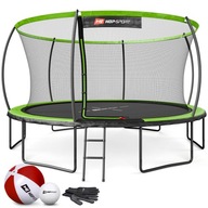 Duża trampolina ogrodowa 14ft dla dzieci z siatką wewnętrzną 427cm +gratisy