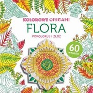 Kolorowanka z origami. Flora