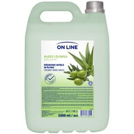 On Line Krémové tekuté mydlo Aloes&amp;Olivový 5L