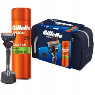 GILLETTE ZESTAW PROGLIDE MASZYNKA+ŻEL+PODSTAWKA+ KOSMETYCZKA