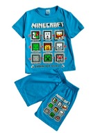 Komplet chłopięcy koszulka szorty Minecraft r. 104