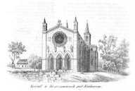 litografia 1848 / Balicki: Kościół w Krzeszowicach