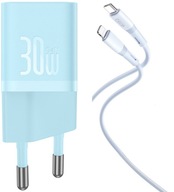 Baseus GaN5 ładowarka sieciowa USB-C 30W z kablem USB-C-Lightning do iPhone