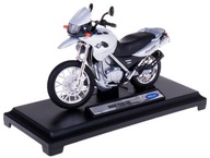 BMW F650 GS MODEL METAL WELLY MOTOR 1:18 SREBRNY