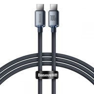 BASEUS CRYSTAL SHINE KABEL USB C-USB C 1.2M 100W 5W BLACK DO LAPTOP MACBOOK