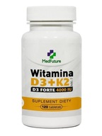 Vitamín D3 4000IU + K2 MK-7 100mcg 120tab