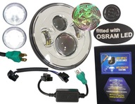 LED lampa čipy OSRAM 7 palcov reflektor homologácia